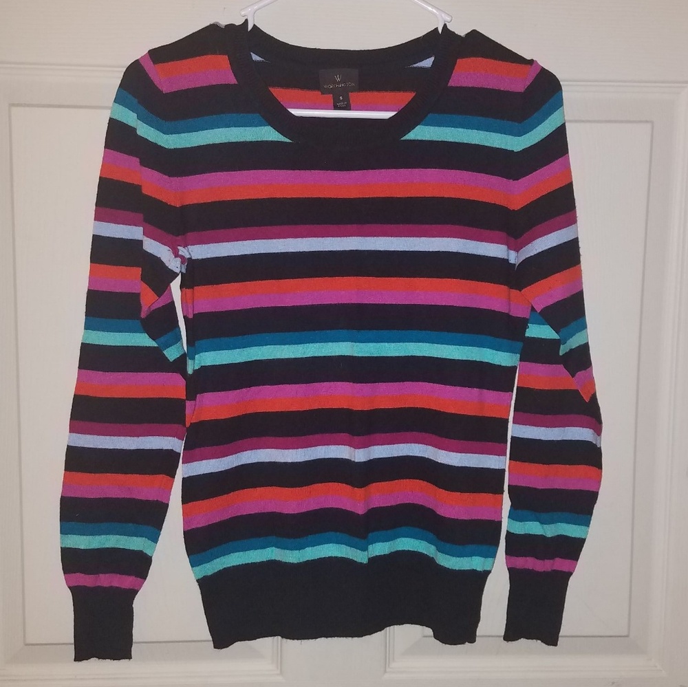 Colorful striped sweater